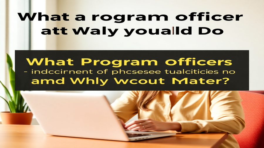 What Does a Program Officer Actually Do — And How Should You Treat Them?